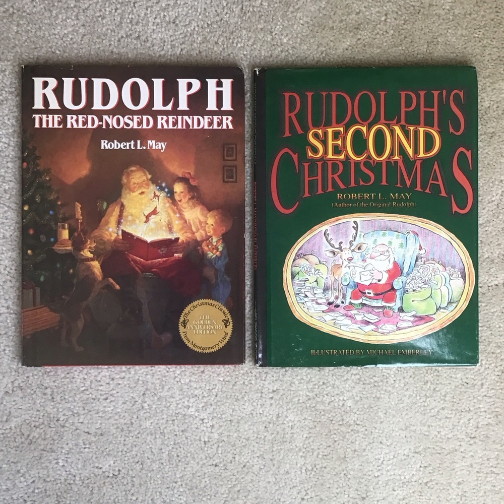 Rudolph the Red-Nosed Reindeer and Rudolph’s Second Christmas Hardcover Books